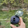 Nueva Taza Espacial de Plástico, Botella de Agua Deportiva Portátil para Exteriores, Taza de Agua Rebotante para Estudiantes, Taza de Plástico con Asa al por Mayor