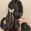 Presilha de Cabelo com Tassel de Laço para Nuca Feminina Presilha Tubarão Coreana Grampo de Cabelo Grampo de Cabelo Acessórios de Cabelo Venda por Atacado