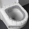 Almofada para Assento de Vaso Sanitário, Adequada para Todas as Estações, Capa de Assento de Vaso Sanitário de Pelúcia Grossa, Estilo Outono e Inverno, Capa de Tricô Doméstica, Lavável e Impermeável