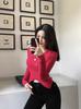 Camiseta Base de Punto de Manga Larga Corta Ultra-Corta Cruzada con Cuello en V para Mujer, Ajuste Slim, Elegante Top de Cintura Alta, Diseño Delicado y Dulce con Cuello en V