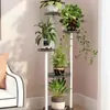 Estante de flores móvil multicapa para exteriores con ruedas para sala de estar, adecuado para plantas verdes y plantas colgantes, soporte para macetas para uso en interiores en el hogar