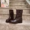 Botas de moda con hebilla de metal 2026 elegantes modernas nuevas botas de motocicleta botines botas de jinete estilo chica hot botas ajustadas zapatos de mujer