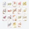 Set de 18 Tarjetas Florales con Frases Inspiradoras para Decoración de Escritorio y Pared, Materiales para Journaling, Postales de Sanación