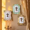 Porta-Retrato de Resina Criativo com Relevo Estilo Francês Suporte de Exibição de Resina Multicolorido Estilo Europeu Itens de Decoração para Casa Porta-Retrato para Sala de Modelos 6 polegadas