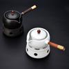 Bule Cerâmico com Cabo para Ferver Chá Fogareiro Quente para Chá Bule para Ferver com Vela Estilo Japonês Conjunto de Chá Kung Fu Bule Simples Doméstico