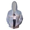 Camisa con cremallera de Mike Jackson para hombre, suéter con capucha y estampado 3D, cárdigan informal, venta al por mayor, comercio exterior de Amazon