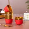 Copo de Papel Dourado Prateado Copo Marfen Alta Temperatura Copo Chapéu de Coco Armadilha de Papel para Bolo Enrolado Festa de Casamento Aniversário Copo para Assar