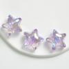 Cadena para teléfono móvil de alta calidad, transparente, colorida y ultravioleta, con forma de estrella de cinco puntas y cuentas de agujero recto, ideal para llavero, accesorios de joyería