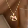 Cadeia de clavícula de venda quente com microincrustação de cobre banhado a ouro com diamante azul estrela-do-mar, novo para o verão, estilo praia oceânica, transfronteiriça