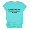 Eu Poderia Ser Muito Mais Camiseta Casual Simples Feminina com Estampa de Letras Gola Redonda Manga Curta Amazon Ebay Site Independente