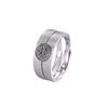 Anillo de pareja con costuras de personajes Joy Plus Joy de plata esterlina S925, estilo antiguo, simple, joyería retro para hombres y mujeres.