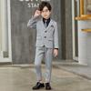 Traje para niños Otoño e Invierno Nuevo Niño Guapo Anfitrión Pasarela Vestido Estilo Coreano Rayado Traje de Niño Traje