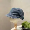 Chapéu de Pintor Vintage Lavado em Jeans Estilo Japonês para Mulheres, Design de Nicho, Circunferência da Cabeça Grande, Faz o Rosto Parecer Menor, Chapéu Boina Versátil