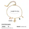 Pulsera Taina de Acero Inoxidable Europea y Americana Simple y de Alta Gama Estilo Playa Palmera Estrella de Mar Pulsera con Goteo de Aceite Lujo Accesible Nicho para Mujeres