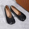 2026 Modelo Nuevo Zapatos Planos para Mujer con Dedos Separados y Lazo, Calzado Poco Profundo Versátil de Piel Suave para Dedos del Pie, Zapatos Planos sin Cordones