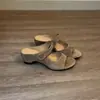 Primeira Temporada Encontro Salto Grosso Suave Tiras Únicas Chinelos Fita Mágica Dedos Abertos Para Usar Fora Simples Versátil Sandálias Femininas