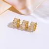 Contas Espaçadoras Cor Dourado 18K Banhadas a Cobre Conservadoras de Cor Contas Soltas Feitas à Mão Pulseira DIY Colar Contas Espaçadoras de Cristal Pérola Acessórios de Joia