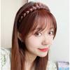 Peluca con flequillo y banda para el cabello, trenza integrada, horquilla que cubre el cabello blanco, tocado, artefacto para la cabeza, diadema natural para la frente, pieza de peluca