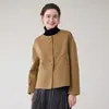Nuevo Abrigo de Lana Estilo Francés 2026 para Mujer, Longitud Corta, Apto para Personas Petites, Versátil, Chaqueta de Lana de Botonadura Única