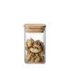 Los Frascos de Almacenamiento se Pueden Imprimir con Diseños, Frascos Cuadrados Transparentes de Vidrio para Uso Doméstico, Adecuados para Almacenar Granos, Té y Frutas Secas, con Sellado Hermético para Frescura