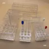 Suporte para Tubos de Ensaio de Vidro Acrílico Transparente 13/16/17/19/21/23/26mm 30 Furos/40 Furos Incluindo Fatura