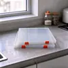 Caja de Plástico PP Caja con Cerradura Transparente Caja para Archivos con Tapa Caja de Almacenamiento para Juguetes Accesorios Caja para Mascarillas Caja Organizadora de Escritorio Mayoreo
