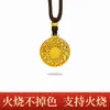 Nova Loja de Ouro Mesmo Estilo Método Antigo Ouro de Areia Oco Cinco Bênçãos Perfeito Oito Tesouros Bússola Pingente Resistente ao Fogo Cor Duradoura Modelo
