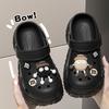 Sapatos de Caverna Verão Feminino Roupa Exterior 2025 Nova Moda Popular na Internet Versátil Super Quente Sola Grossa Antiderrapante Desodorante Sandálias de Praia