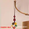 Llavero Colgante Cinco Vías Dios de la Riqueza Character de la Fortuna Cinabrio Tallado en Ágata Accesorios del Dios de la Riqueza Colgante para Bolso de Teléfono Móvil Cordón