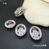 DIY Brazalete de Plata de Ley S925 con Abalorios Vacíos para Abalorios Ovalados Accesorios para Pulseras y Collares Joyería