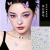 Decoraciones de mariposa para la cara pegatinas para cara y ojos adorno de maquillaje manicura ougen maquillaje de escenario tul pegatinas de mariposa tridimensionales