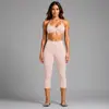 Conjunto de Sutiã Esportivo Cruzado com Gola Halter para Mulheres, Lindo Sutiã de Yoga com Costas Cruzadas, Calça Capri de Fitness de Secagem Rápida, Conjunto de Duas Peças para Yoga