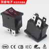 Interruptor Basculante Vermelho de 4 Pinos e 2 Velocidades Kcd1-104 com Luz 15*21mm Cqc Ce Cb Tuv Iec