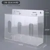 Bestseller transfronterizo: Caja de almacenamiento triple de acrílico transparente, caja de almacenamiento para mascarillas y guantes, almacenamiento a prueba de polvo montado en la pared