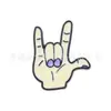 Broche Personalizado Punk Rock Europeu e Americano de Palma, Acessórios para Casaco, Insígnias de Várias Gestos, Quente Vendido Transfronteiriço, Design Gratuito