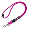 Cuerda redonda hexagonal de alta resistencia transfronteriza con hebilla de seguridad, gancho de metal, hebilla ajustable y desmontable, cordón para teléfono móvil e identificación