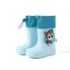 Botas de lluvia infantiles de Paw Patrol, zapatos de lluvia para uso escolar, adecuados para niños y niñas de preescolar, zapatos de agua antideslizantes con puños elásticos