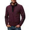 Cardigan de Punto con Cuello Alto y Cremallera para Hombre Otoño/Invierno 2026 Chaqueta Suéter Cálido Casual con Forro de Terciopelo para Hombre