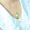 Collar de lujo ligero de moda con incrustaciones de jade azul y blanco de Hetian en plata esterlina antigua, collar de cadena de clavícula para mujer