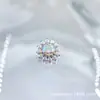 Pendientes de Girasol con Circonita de Aleación de Titanio Astmf-13 Pendientes de Labio con Rosca Interna de Titanio G23 Joyería para Piercing