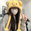 Nuevo gorro cálido de felpa para otoño e invierno, engrosado, venta al por mayor, gorro de lazo estilo coreano para mujer, diseño de animal moderno y lindo