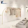 Estante de Exhibición para Tienda de Ropa de Pared de Pie Colgante de Pared Perchero Simple de Barra Estilo Estante Decorativo para Ropa de Mujer Estante de Exhibición
