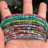 Ventas Directas de Fábrica 4x6mm Bambú Colorido Articulación Gruesa Piedra Emperador DIY Fabricación de Joyería Pulsera Collar Material para Joyería Al por Mayor