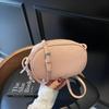 Bolso Casual Simple de Color Puro de Nicho para Mujer 2025 Bolso Cruzado de Cuero Granulado Bolso de Hombro Único para Axila Billetera