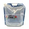 Suministro de bolsa de agua portátil transparente azul de 5L para camping, gran capacidad, para exteriores, para coche, resistente al desgaste, bolsa de almacenamiento de agua portátil