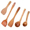 Espátula de Madera para Cocina Casera, Utensilio de Madera Antiadherente, Espátula de Madera Resistente a Altas Temperaturas