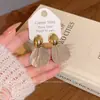 Brincos de Metal com Textura de Concha Irregular para Mulheres, de Alta Qualidade, Brincos Exagerados de Nicho, Elegantes, Modernos e Versáteis