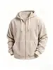 Chaqueta con capucha y cremallera de manga larga de pana para otoño e invierno, estilo europeo y americano, para hombre, casual, holgada, ropa para hombre, sudadera con capucha