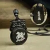 Pingente de Madeira de Jujuba Incrustado com Prata, Ornamento do Ano do Cavalo, Decoração de Carro Pixiu Esculpido, Placa em Branco Personalizável, Joia Taoísta do Ano do Zodíaco