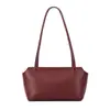 Bolsa de axila simples de couro de bezerro de primeira camada, fileira, sensação de alta qualidade, couro genuíno macio, bolsa baguette, bolsa de ombro de luxo leve feminina